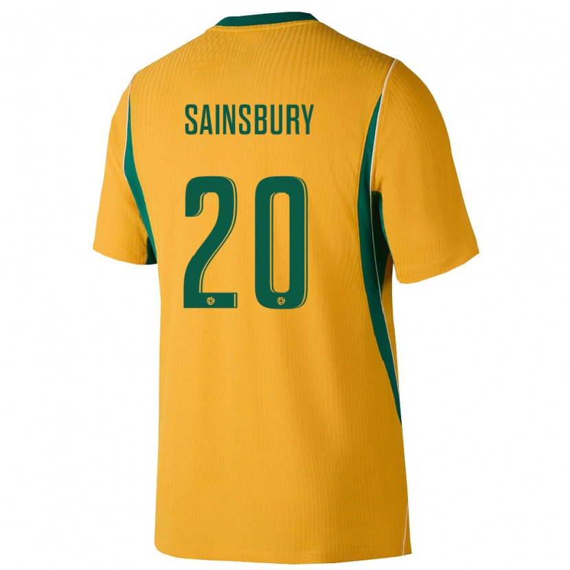 Danxen Barn Australien Trent Sainsbury #20 Gul Grön Hemmatröja Matchtröjor 26-28 Tröjor T-Tröja