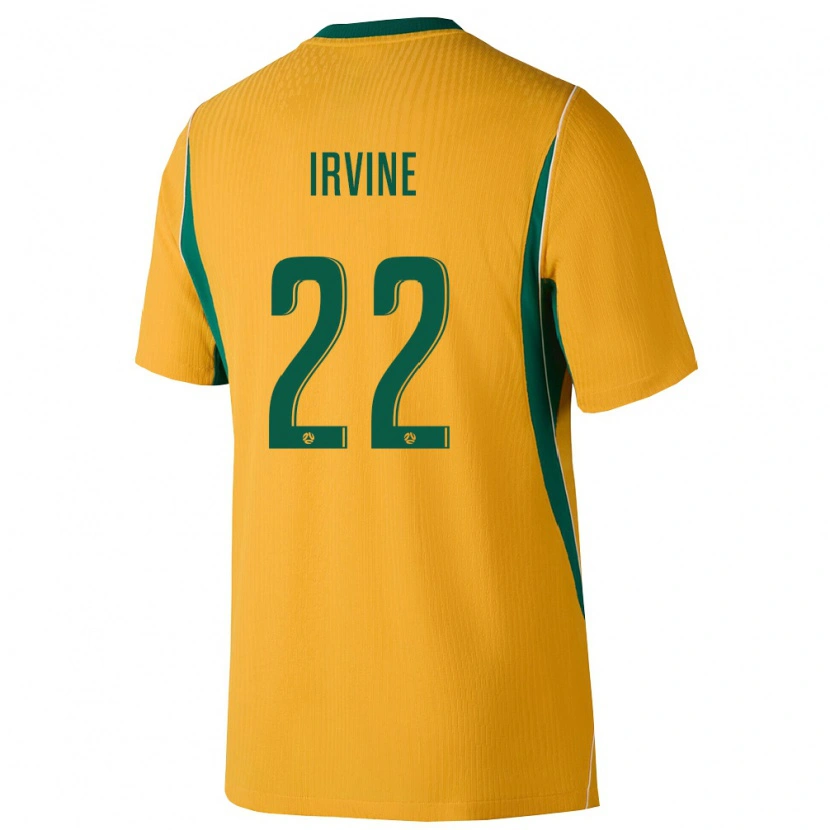 Danxen Barn Australien Jackson Irvine #22 Gul Grön Hemmatröja Matchtröjor 26-28 Tröjor T-Tröja