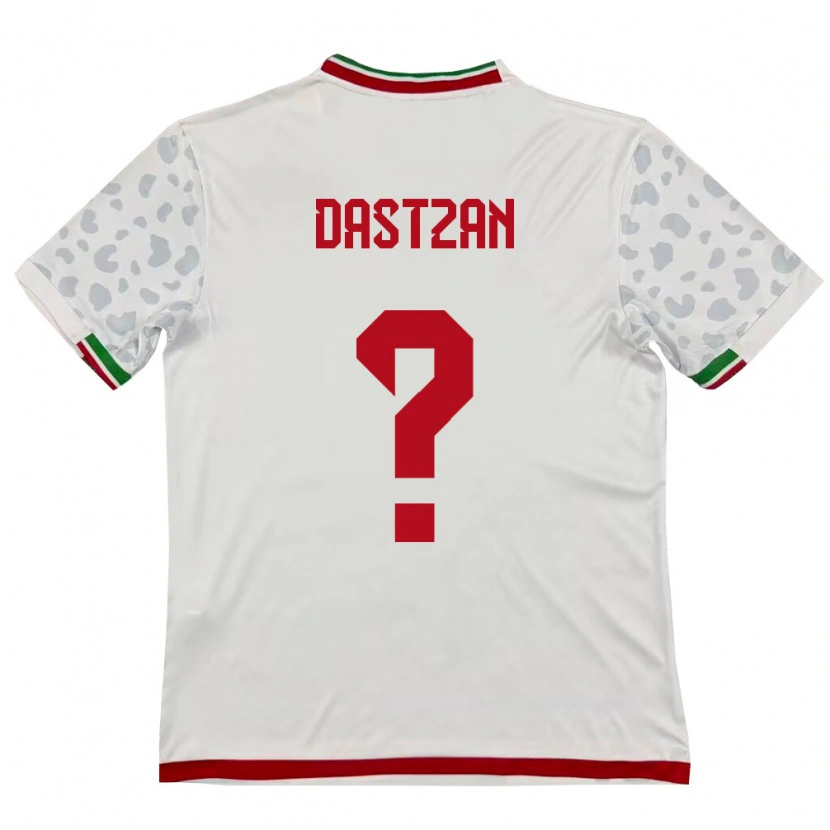 Danxen Barn Iran Atila Dastzan #0 Vit Röd Hemmatröja Matchtröjor 26-28 Tröjor T-Tröja