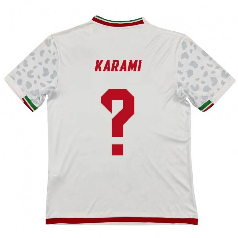 Danxen Barn Iran Iliya Karami #0 Vit Röd Hemmatröja Matchtröjor 26-28 Tröjor T-Tröja
