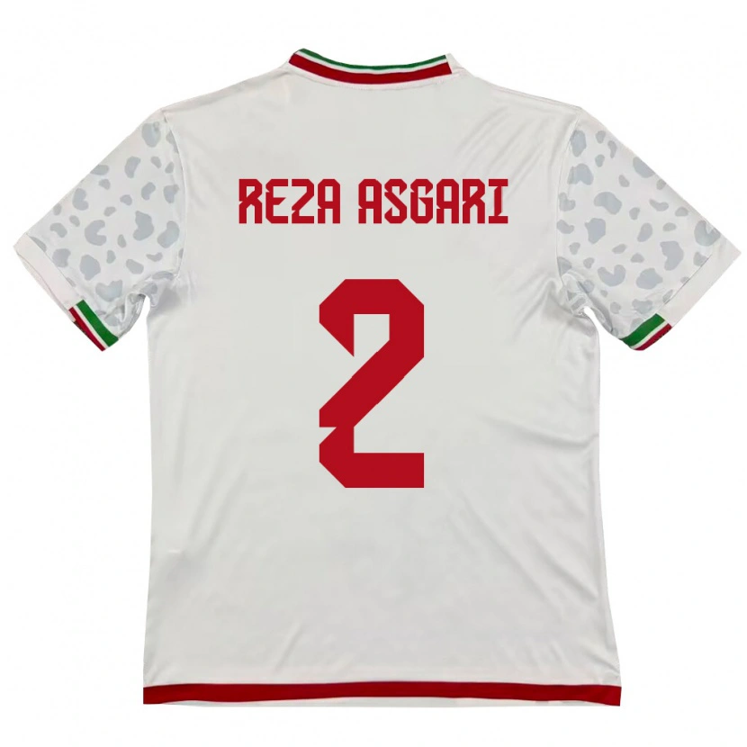 Danxen Barn Iran Mohammad Reza Asgari #2 Vit Röd Hemmatröja Matchtröjor 26-28 Tröjor T-Tröja