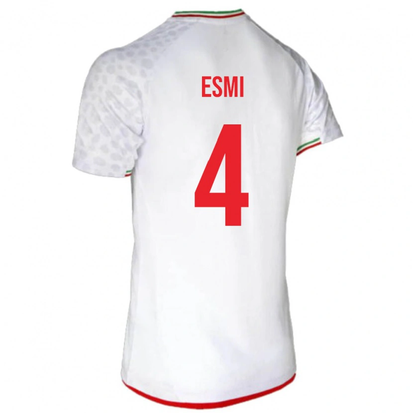 Danxen Barn Iran Pouya Esmi #4 Vit Röd Hemmatröja Matchtröjor 26-28 Tröjor T-Tröja