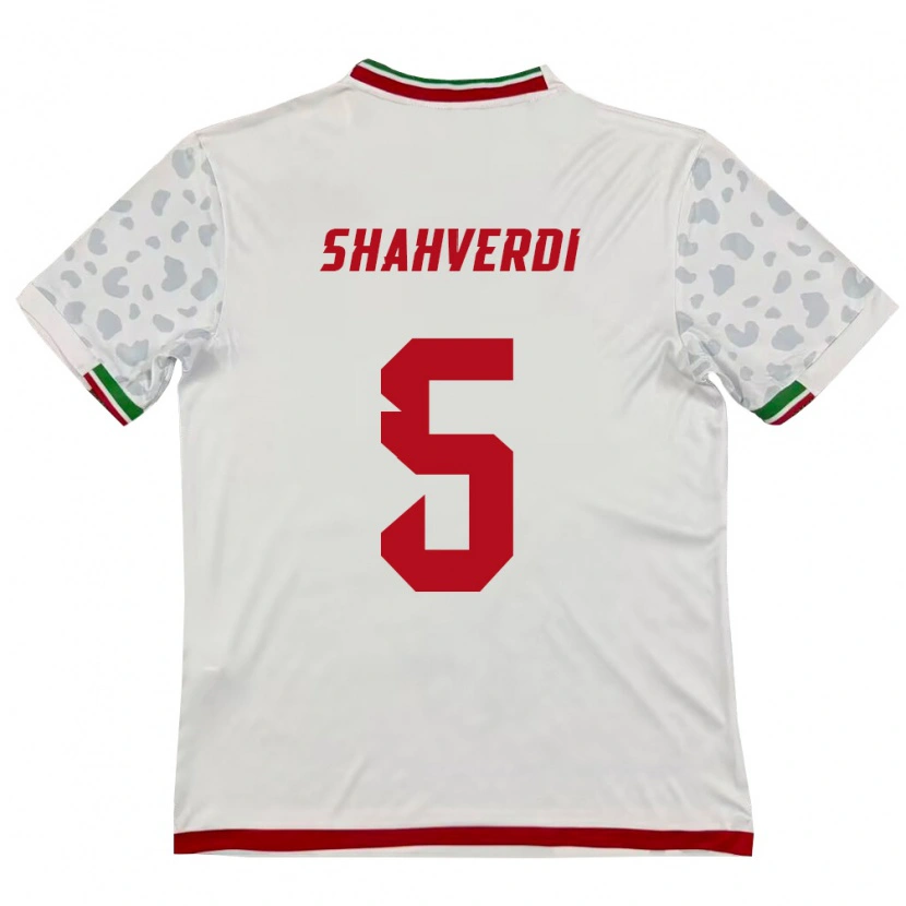 Danxen Barn Iran Hosein Shahverdi #5 Vit Röd Hemmatröja Matchtröjor 26-28 Tröjor T-Tröja