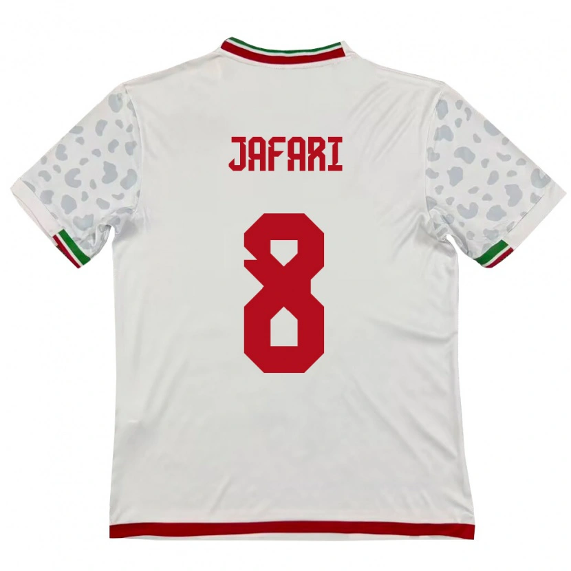 Danxen Barn Iran Pouya Jafari #8 Vit Röd Hemmatröja Matchtröjor 26-28 Tröjor T-Tröja