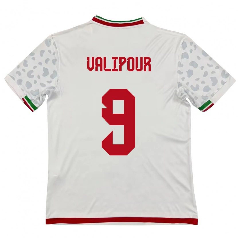 Danxen Barn Iran Amirreza Valipour #9 Vit Röd Hemmatröja Matchtröjor 26-28 Tröjor T-Tröja