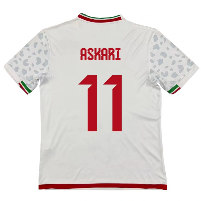 Danxen Barn Iran Mohammad Askari #11 Vit Röd Hemmatröja Matchtröjor 26-28 Tröjor T-Tröja
