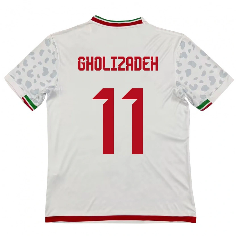 Danxen Barn Iran Ali Gholizadeh #11 Vit Röd Hemmatröja Matchtröjor 26-28 Tröjor T-Tröja