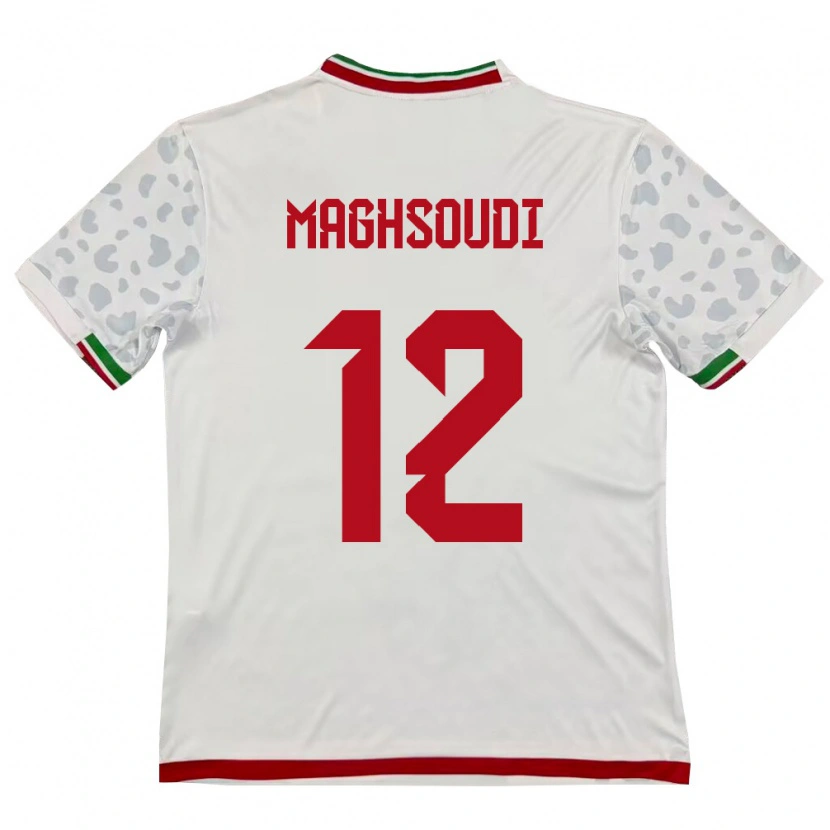 Danxen Barn Iran Amirmehdi Maghsoudi #12 Vit Röd Hemmatröja Matchtröjor 26-28 Tröjor T-Tröja