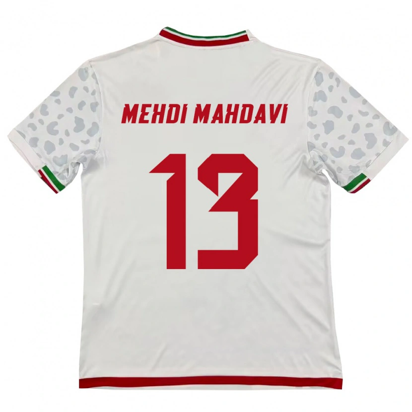 Danxen Barn Iran Seyed Mehdi Mahdavi #13 Vit Röd Hemmatröja Matchtröjor 26-28 Tröjor T-Tröja