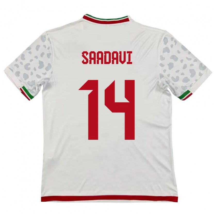 Danxen Barn Iran Zargham Saadavi #14 Vit Röd Hemmatröja Matchtröjor 26-28 Tröjor T-Tröja