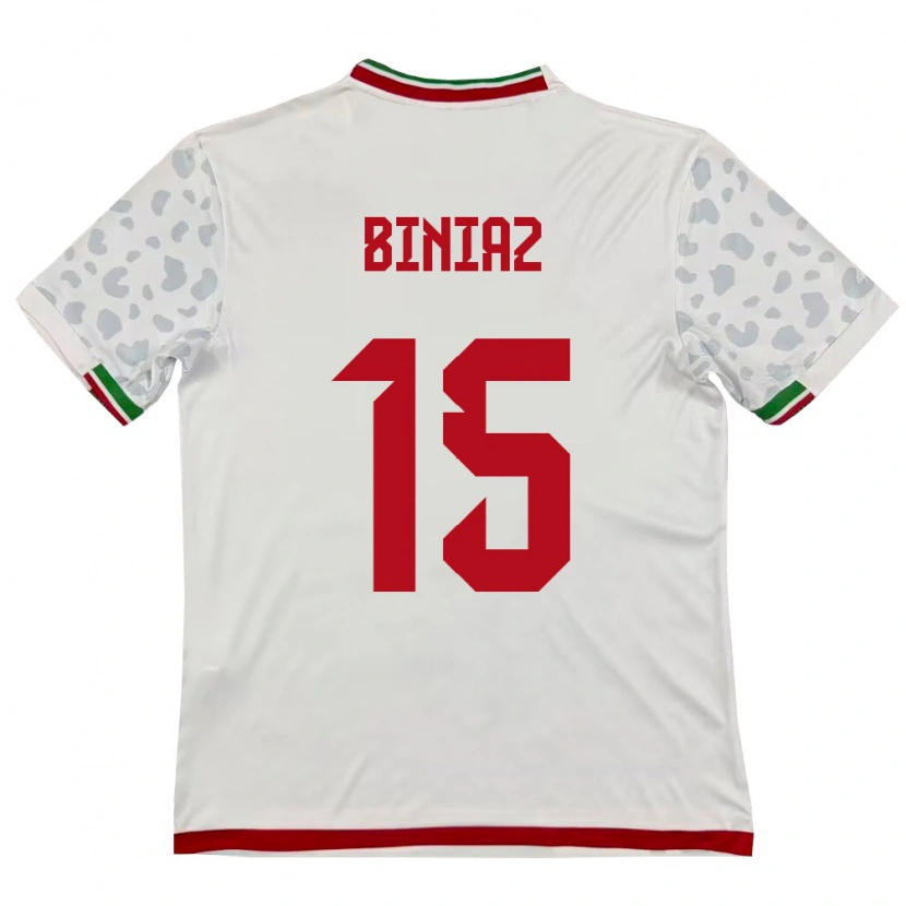Danxen Barn Iran Mohammad Biniaz #15 Vit Röd Hemmatröja Matchtröjor 26-28 Tröjor T-Tröja