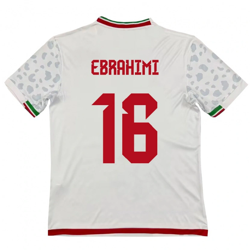 Danxen Barn Iran Omid Ebrahimi #16 Vit Röd Hemmatröja Matchtröjor 26-28 Tröjor T-Tröja
