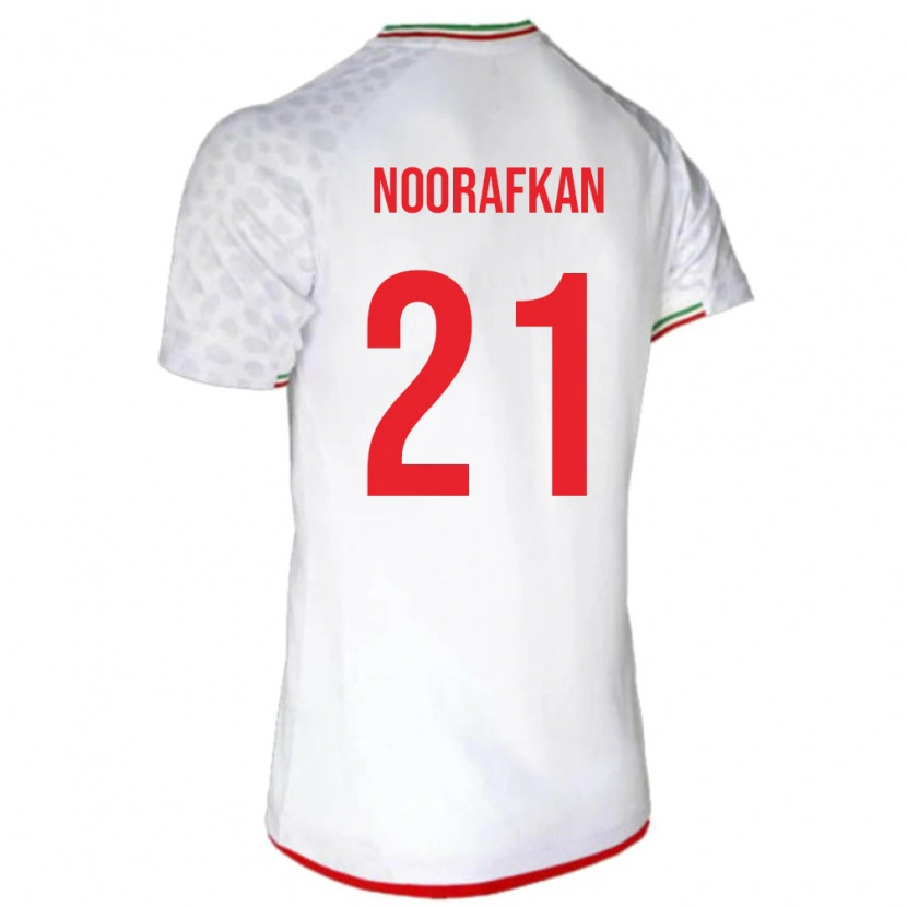 Danxen Barn Iran Omid Noorafkan #21 Vit Röd Hemmatröja Matchtröjor 26-28 Tröjor T-Tröja