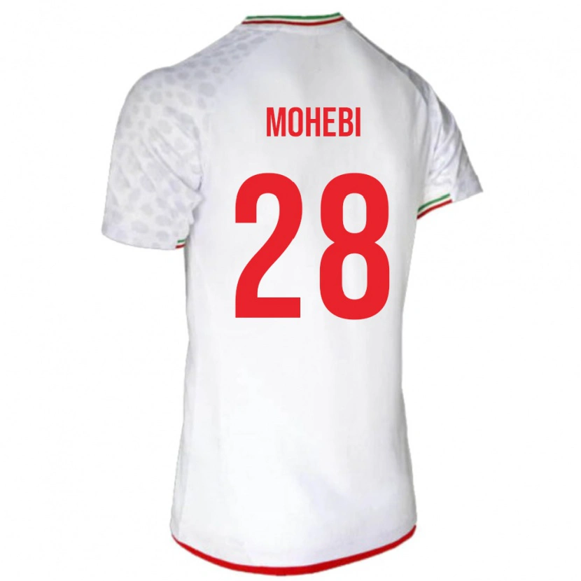 Danxen Barn Iran Mohammadmehdi Mohebi #28 Vit Röd Hemmatröja Matchtröjor 26-28 Tröjor T-Tröja