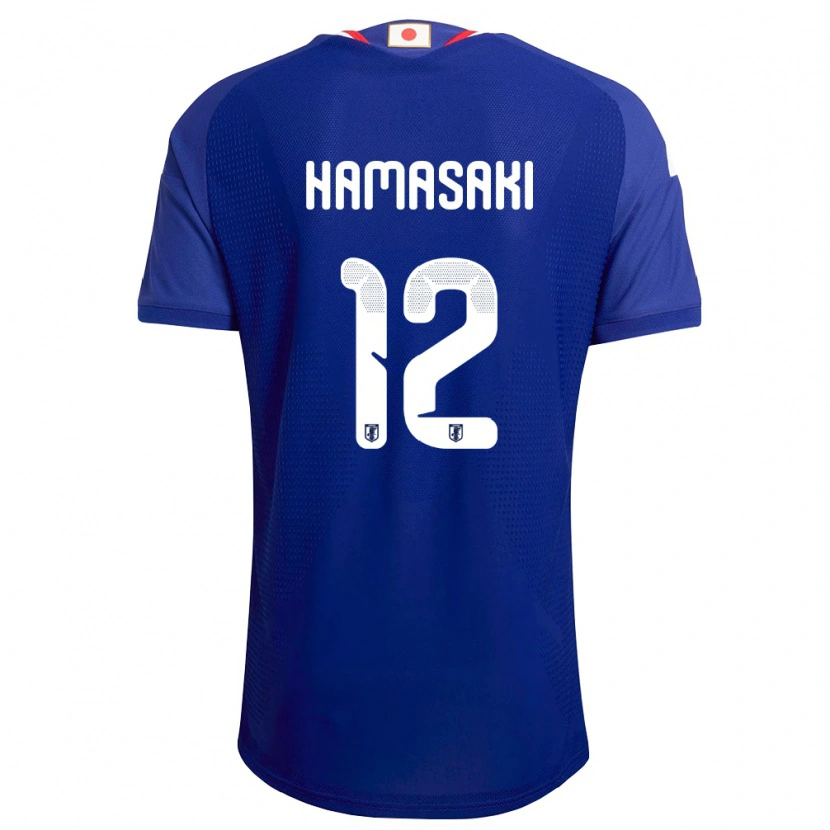 Danxen Barn Japan Tomoyasu Hamasaki #12 Blå Vit Röd Hemmatröja Matchtröjor 26-28 Tröjor T-Tröja
