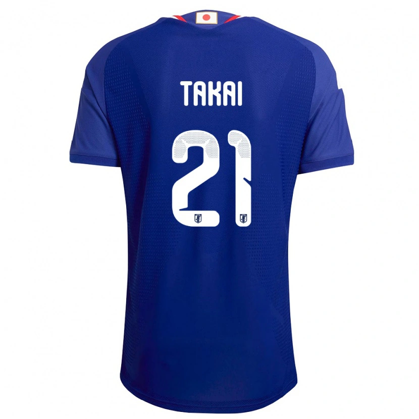 Danxen Barn Japan Kota Takai #21 Blå Vit Röd Hemmatröja Matchtröjor 26-28 Tröjor T-Tröja