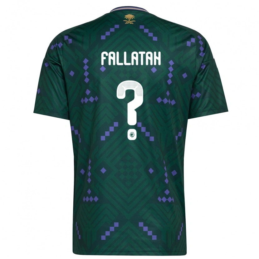Danxen Barn Saudi-Arabien Mohammed Fallatah #0 Grön Lila Vit Hemmatröja Matchtröjor 26-28 Tröjor T-Tröja