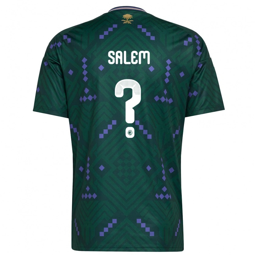 Danxen Barn Saudi-Arabien Faris Salem #0 Grön Lila Vit Hemmatröja Matchtröjor 26-28 Tröjor T-Tröja