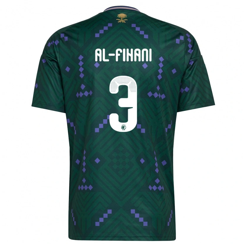 Danxen Barn Saudi-Arabien Nasser Al-Fihani #3 Grön Lila Vit Hemmatröja Matchtröjor 26-28 Tröjor T-Tröja