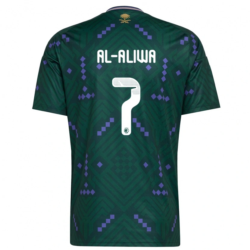 Danxen Barn Saudi-Arabien Abdulaziz Al-Aliwa #7 Grön Lila Vit Hemmatröja Matchtröjor 26-28 Tröjor T-Tröja