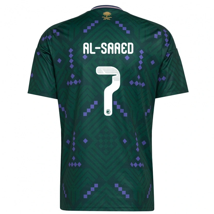 Danxen Barn Saudi-Arabien Turki Al-Saeed #7 Grön Lila Vit Hemmatröja Matchtröjor 26-28 Tröjor T-Tröja