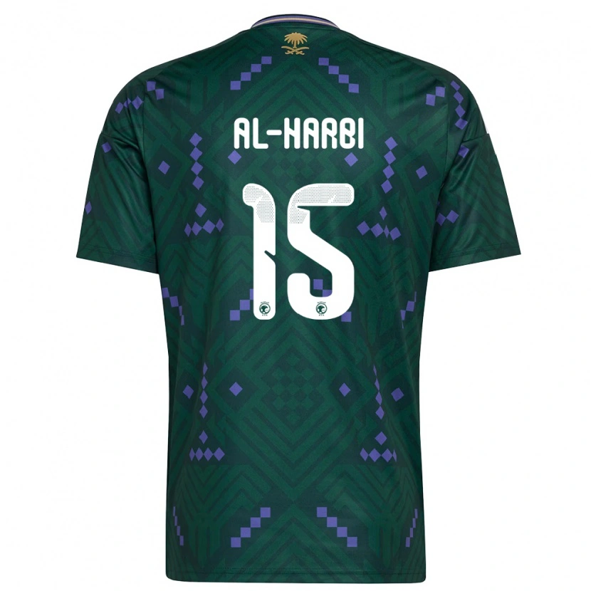 Danxen Barn Saudi-Arabien Mashael Al Harbi #15 Grön Lila Vit Hemmatröja Matchtröjor 26-28 Tröjor T-Tröja