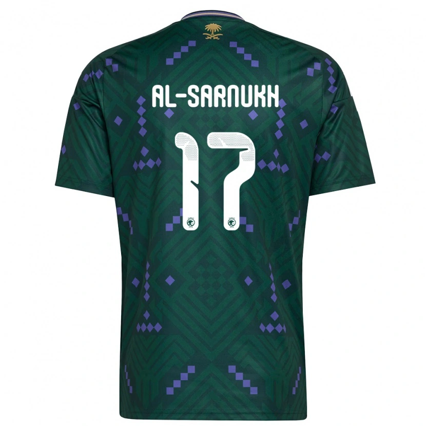 Danxen Barn Saudi-Arabien Mohamed Al-Sarnukh #17 Grön Lila Vit Hemmatröja Matchtröjor 26-28 Tröjor T-Tröja