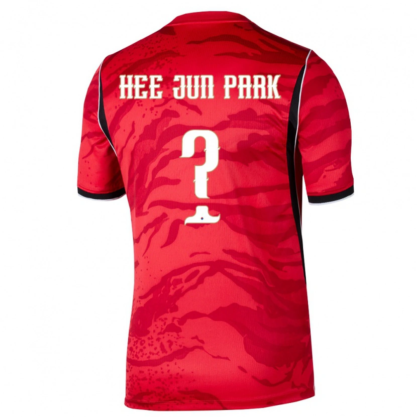 Danxen Barn Sydkorea Jun-Hee Park #0 Röd Vit Svart Hemmatröja Matchtröjor 26-28 Tröjor T-Tröja