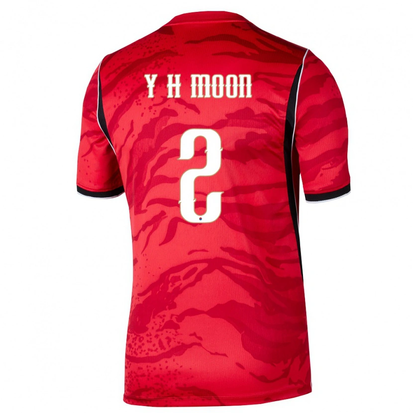 Danxen Barn Sydkorea Yo-Han Moon #2 Röd Vit Svart Hemmatröja Matchtröjor 26-28 Tröjor T-Tröja