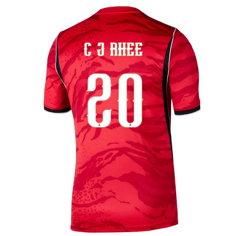 Danxen Barn Sydkorea Ju-Chan Rhee #20 Röd Vit Svart Hemmatröja Matchtröjor 26-28 Tröjor T-Tröja