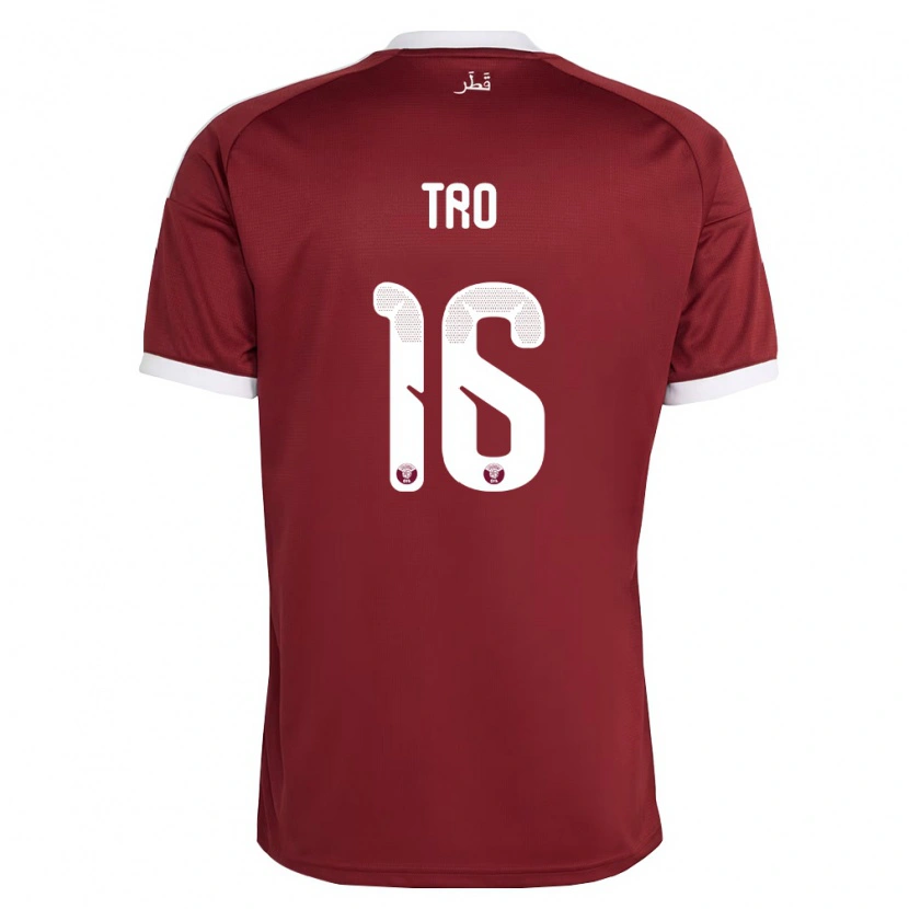 Danxen Barn Qatar Jaedon Tro #16 Röd Burgund Vit Hemmatröja Matchtröjor 26-28 Tröjor T-Tröja