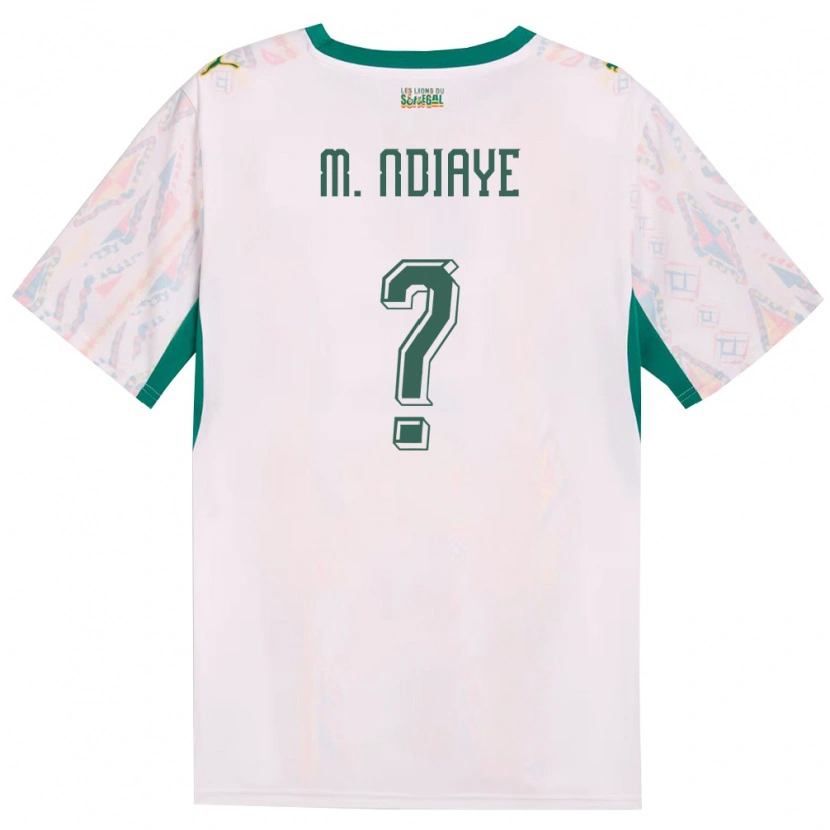 Danxen Barn Senegal Madicke Ndiaye #0 Vit Grön Gul Hemmatröja Matchtröjor 26-28 Tröjor T-Tröja