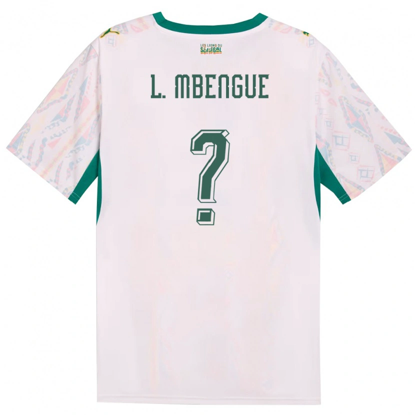 Danxen Barn Senegal Lamine Mbengue #0 Vit Grön Gul Hemmatröja Matchtröjor 26-28 Tröjor T-Tröja