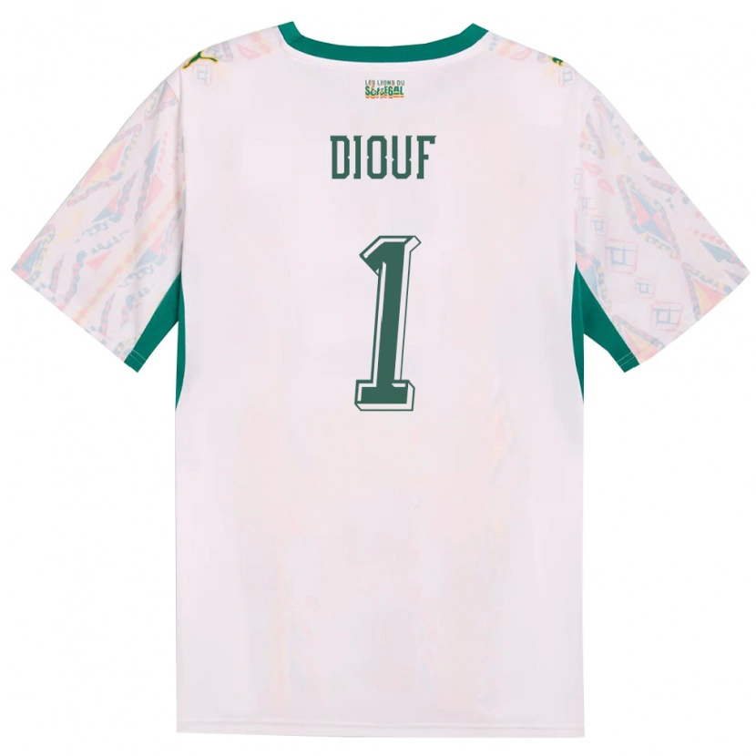 Danxen Barn Senegal Yehvann Diouf #1 Vit Grön Gul Hemmatröja Matchtröjor 26-28 Tröjor T-Tröja