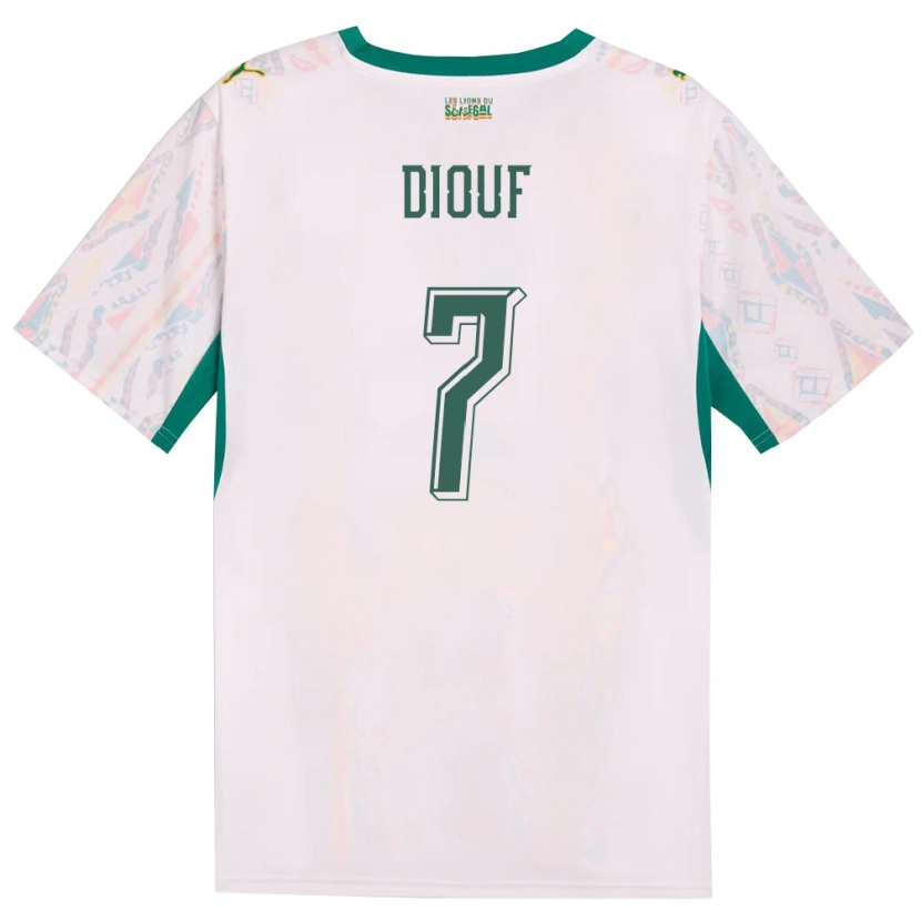 Danxen Barn Senegal Oumar Diouf #7 Vit Grön Gul Hemmatröja Matchtröjor 26-28 Tröjor T-Tröja
