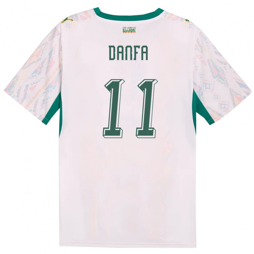 Danxen Barn Senegal Mamadou Danfa #11 Vit Grön Gul Hemmatröja Matchtröjor 26-28 Tröjor T-Tröja