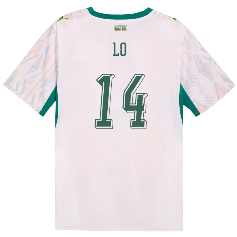 Danxen Barn Senegal Malick Lo #14 Vit Grön Gul Hemmatröja Matchtröjor 26-28 Tröjor T-Tröja