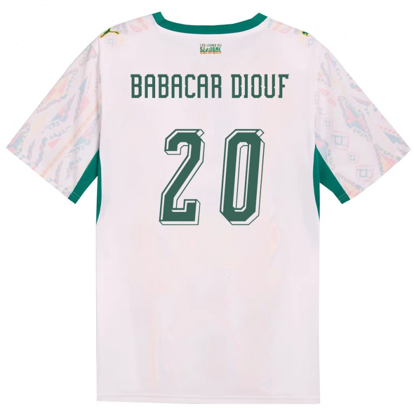 Danxen Barn Senegal Khalifa Babacar Diouf #20 Vit Grön Gul Hemmatröja Matchtröjor 26-28 Tröjor T-Tröja