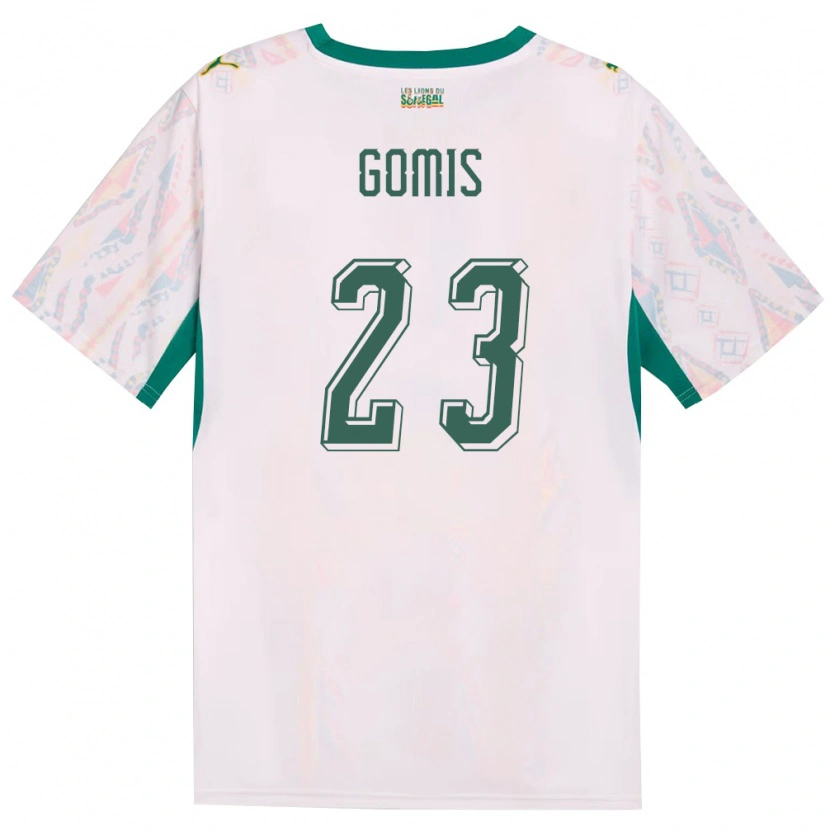 Danxen Barn Senegal Alfred Gomis #23 Vit Grön Gul Hemmatröja Matchtröjor 26-28 Tröjor T-Tröja