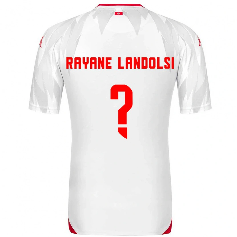 Danxen Barn Tunisien Mohamed Rayane Landolsi #0 Vit Röd Hemmatröja Matchtröjor 26-28 Tröjor T-Tröja