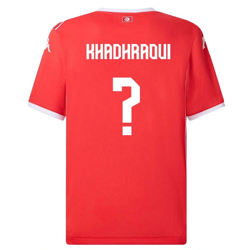 Danxen Barn Tunisien Slim Khadhraoui #0 Röd Vit Hemmatröja Matchtröjor 26-28 Tröjor T-Tröja