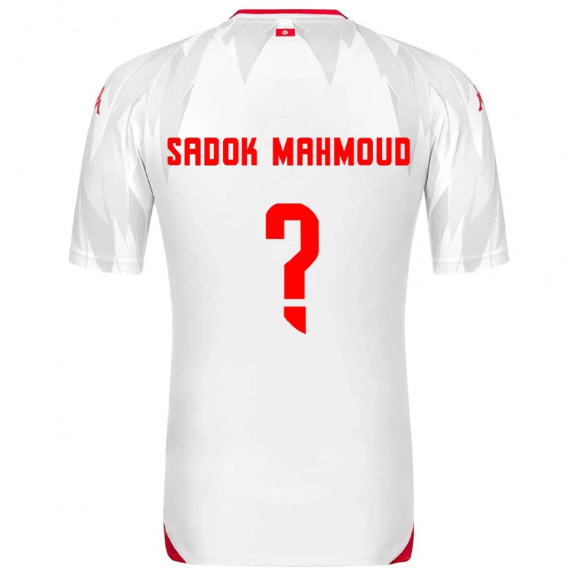 Danxen Barn Tunisien Mohamed Sadok Mahmoud #0 Vit Röd Hemmatröja Matchtröjor 26-28 Tröjor T-Tröja