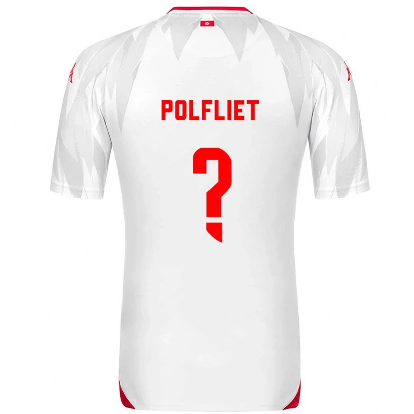 Danxen Barn Tunisien Rami Polfliet #0 Vit Röd Hemmatröja Matchtröjor 26-28 Tröjor T-Tröja