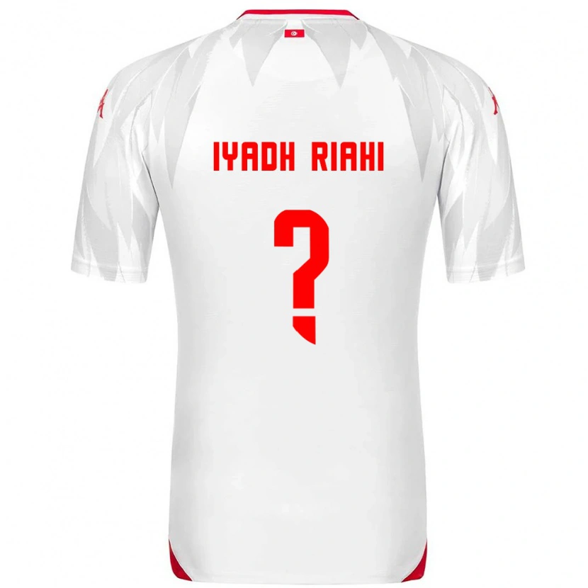 Danxen Barn Tunisien Mohamed Iyadh Riahi #0 Vit Röd Hemmatröja Matchtröjor 26-28 Tröjor T-Tröja