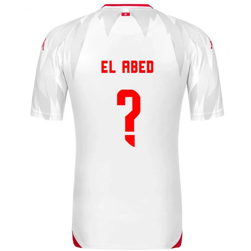 Danxen Barn Tunisien Iyed El Abed #0 Vit Röd Hemmatröja Matchtröjor 26-28 Tröjor T-Tröja