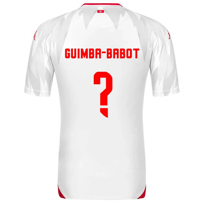 Danxen Barn Tunisien Khays Guimba-Babot #0 Vit Röd Hemmatröja Matchtröjor 26-28 Tröjor T-Tröja
