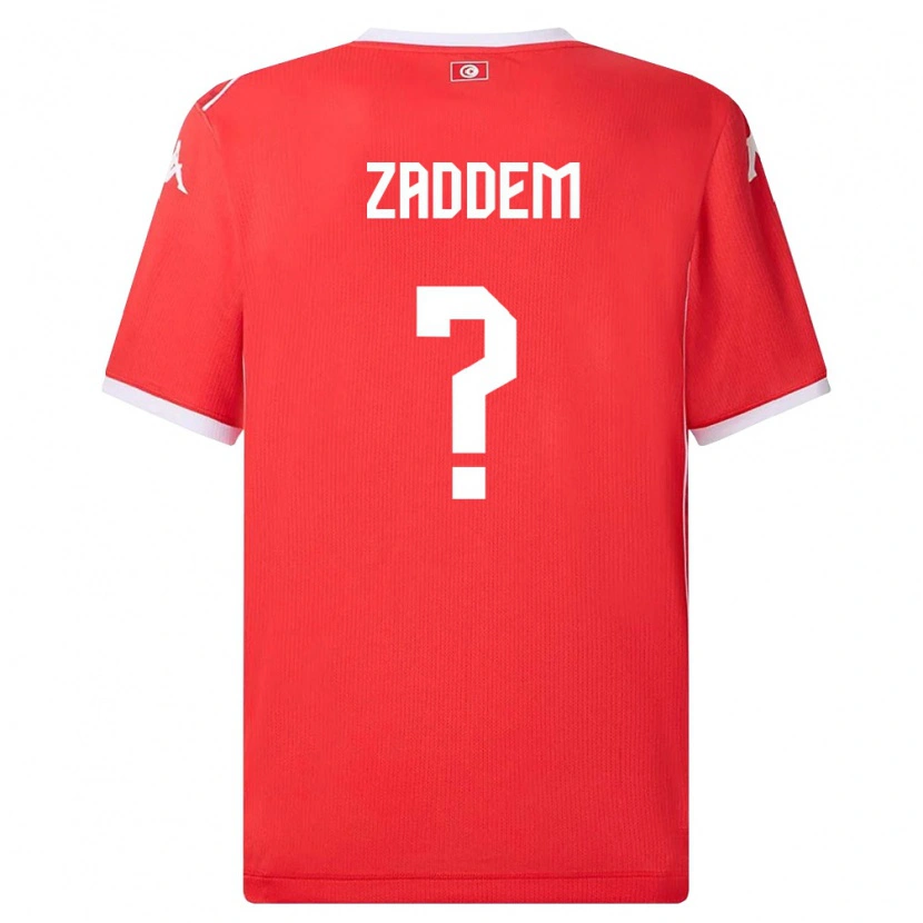 Danxen Barn Tunisien Mootez Zaddem #0 Röd Vit Hemmatröja Matchtröjor 26-28 Tröjor T-Tröja
