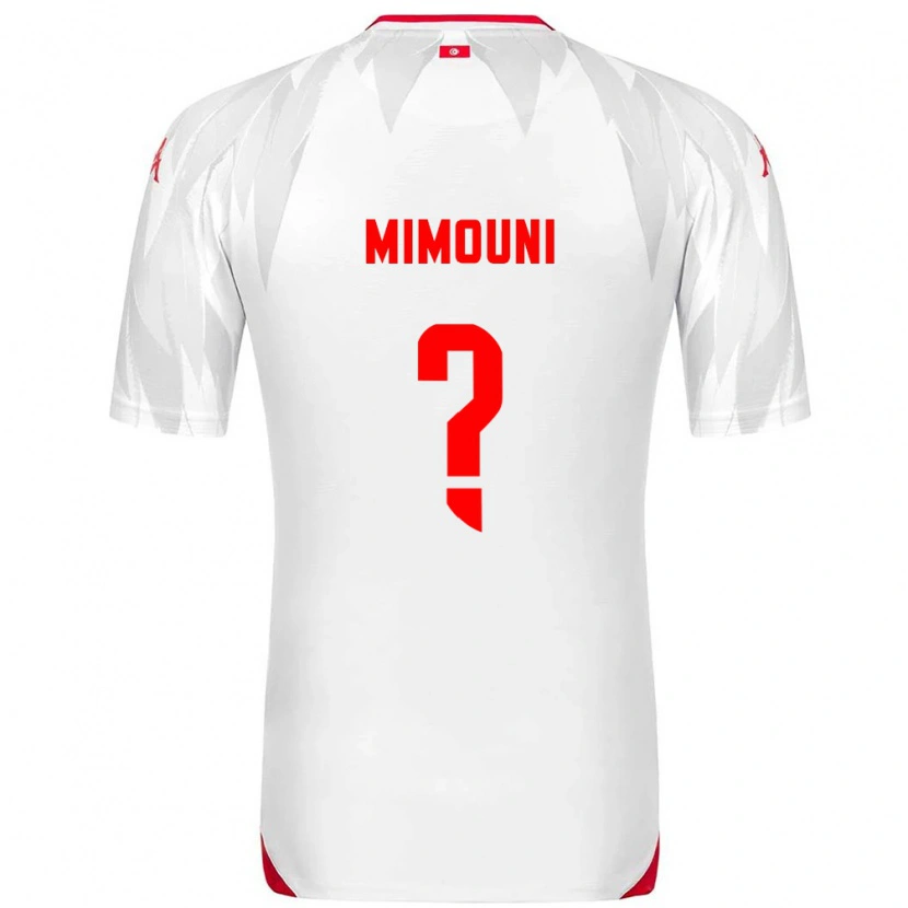 Danxen Barn Tunisien Farouk Mimouni #0 Vit Röd Hemmatröja Matchtröjor 26-28 Tröjor T-Tröja