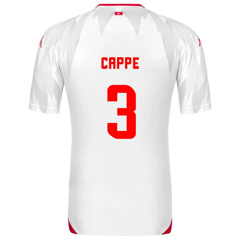 Danxen Barn Tunisien Djibril Cappe #3 Vit Röd Hemmatröja Matchtröjor 26-28 Tröjor T-Tröja