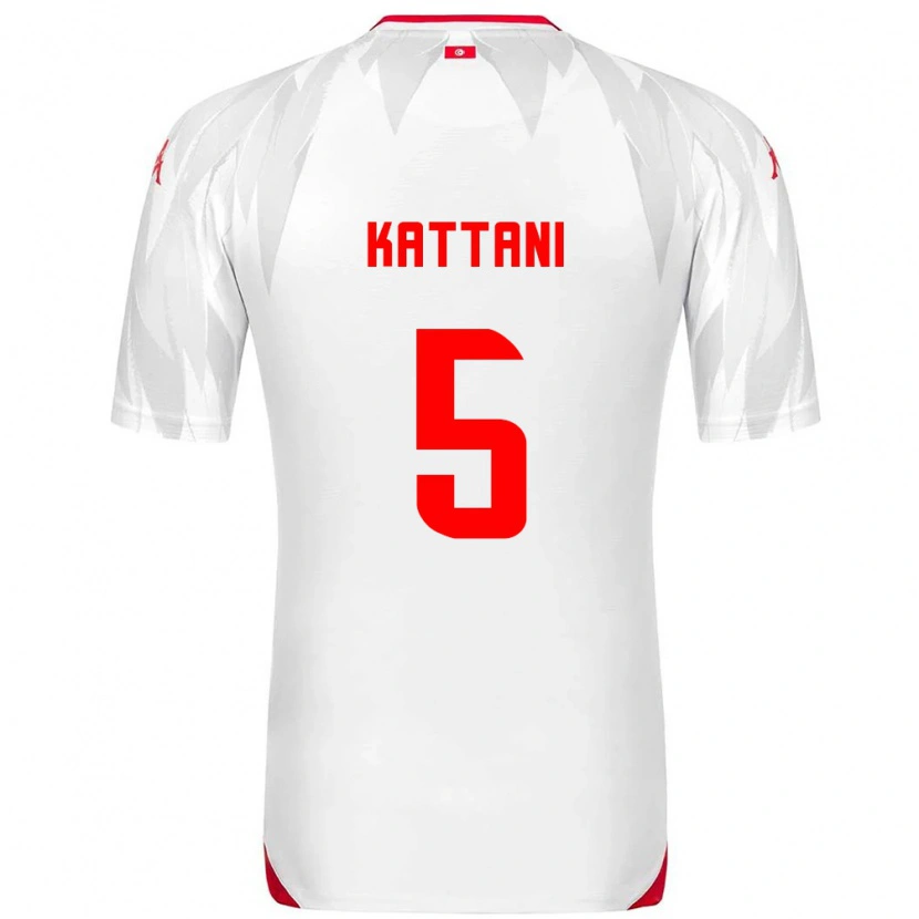 Danxen Barn Tunisien Ayoub Kattani #5 Vit Röd Hemmatröja Matchtröjor 26-28 Tröjor T-Tröja